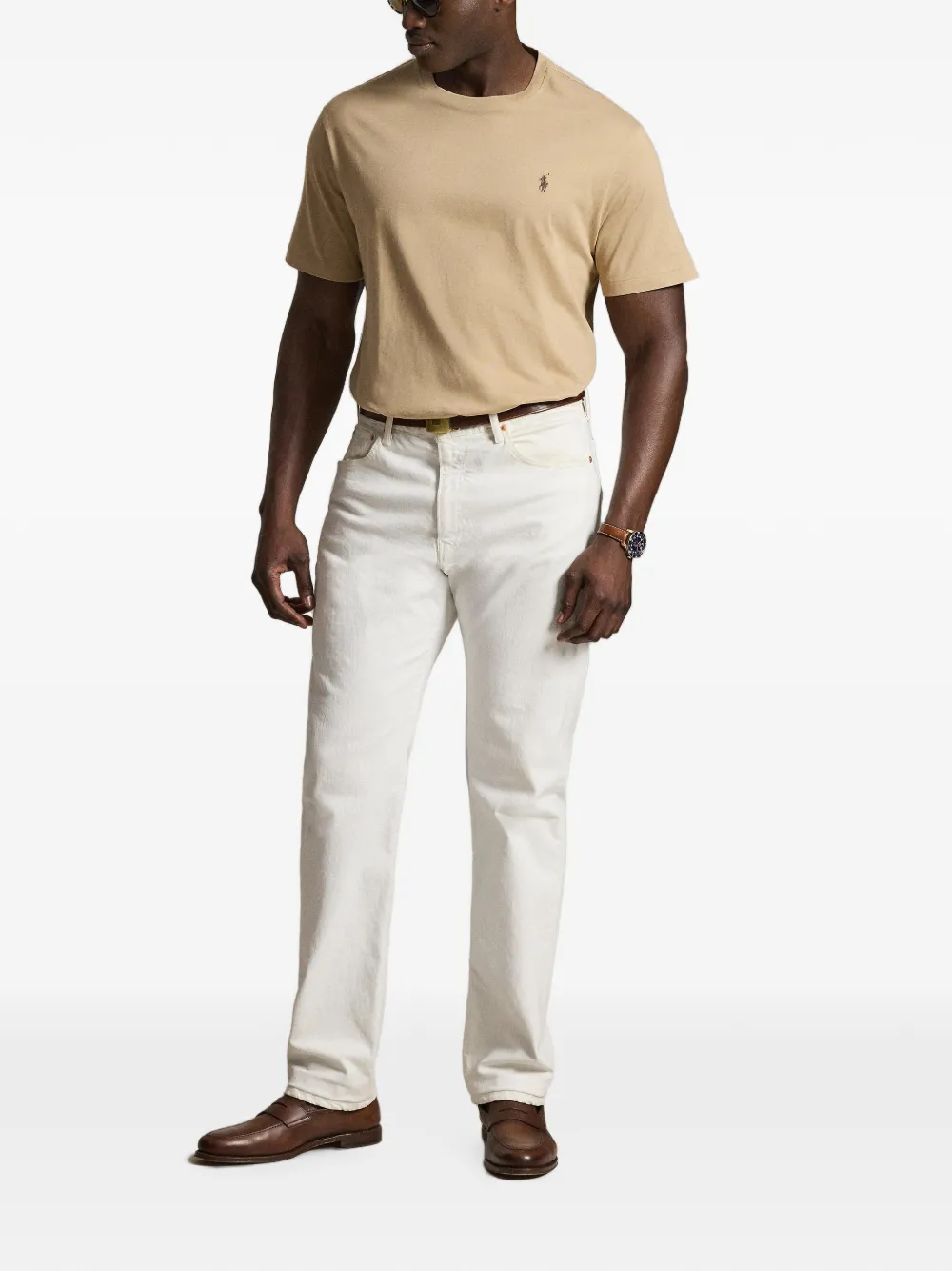 Polo Ralph Lauren T-shirt met geborduurd logo Bruin