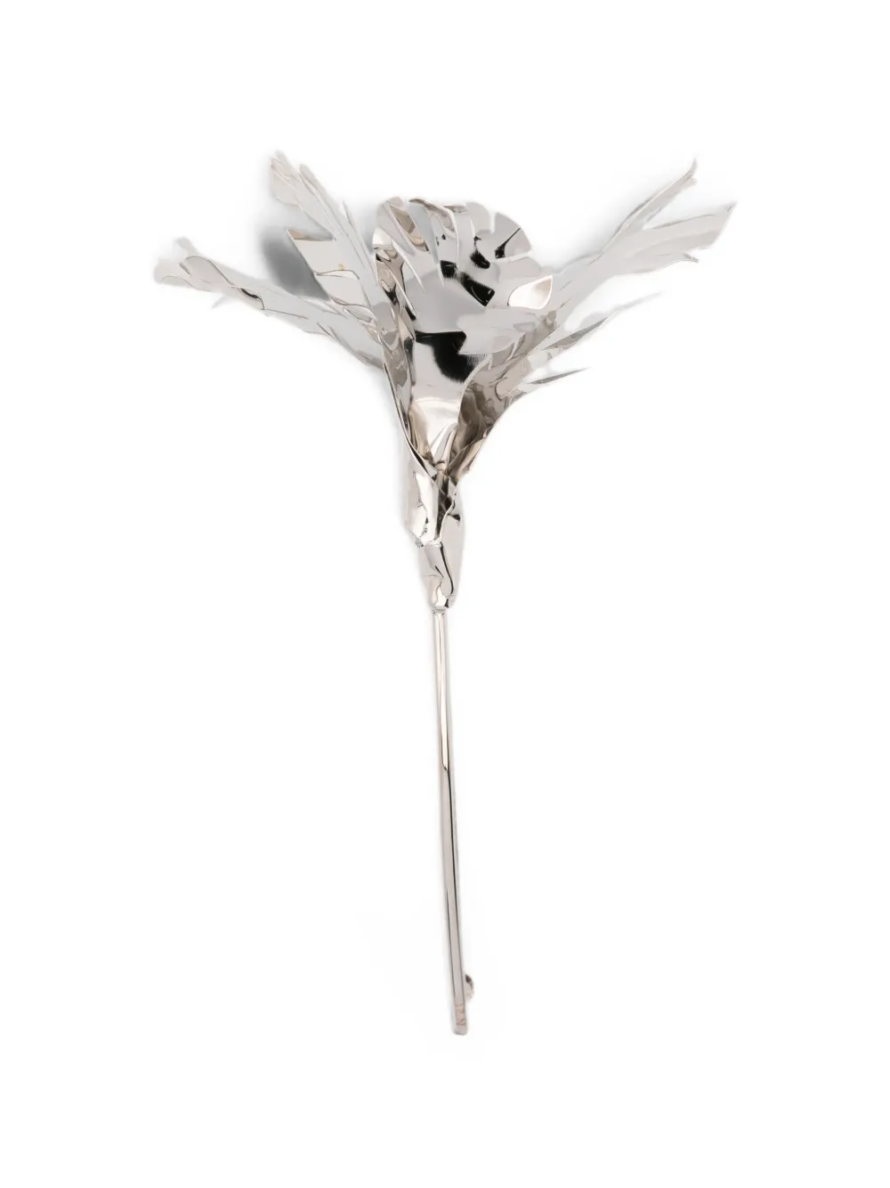 Nº21 floral-motif brooch - Silber