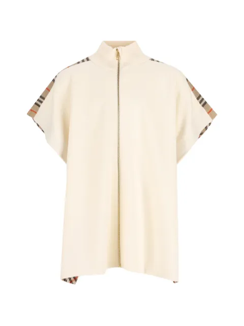 Burberry Kids Check-trim zip-up jacket