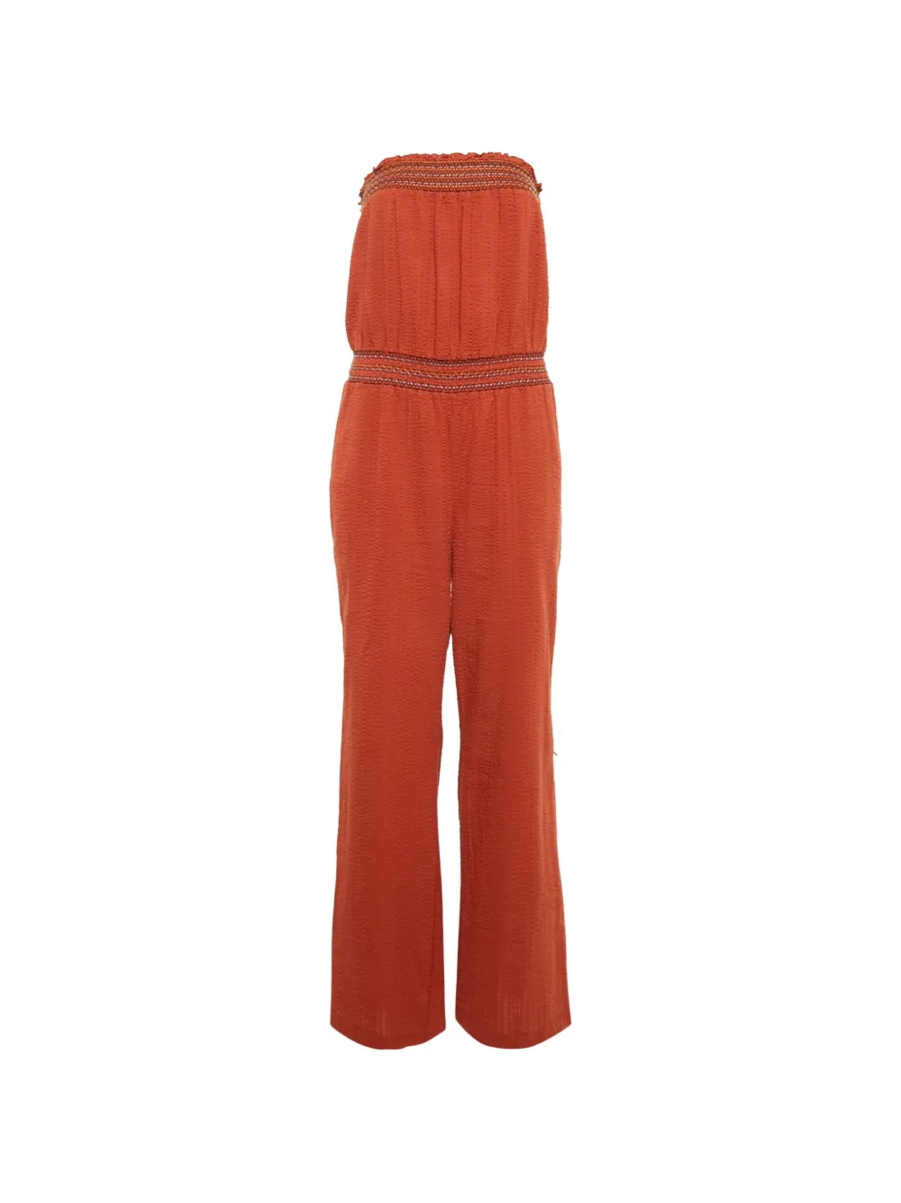 Pre-owned Hugo Boss Strapless Jumpsuit In Orange