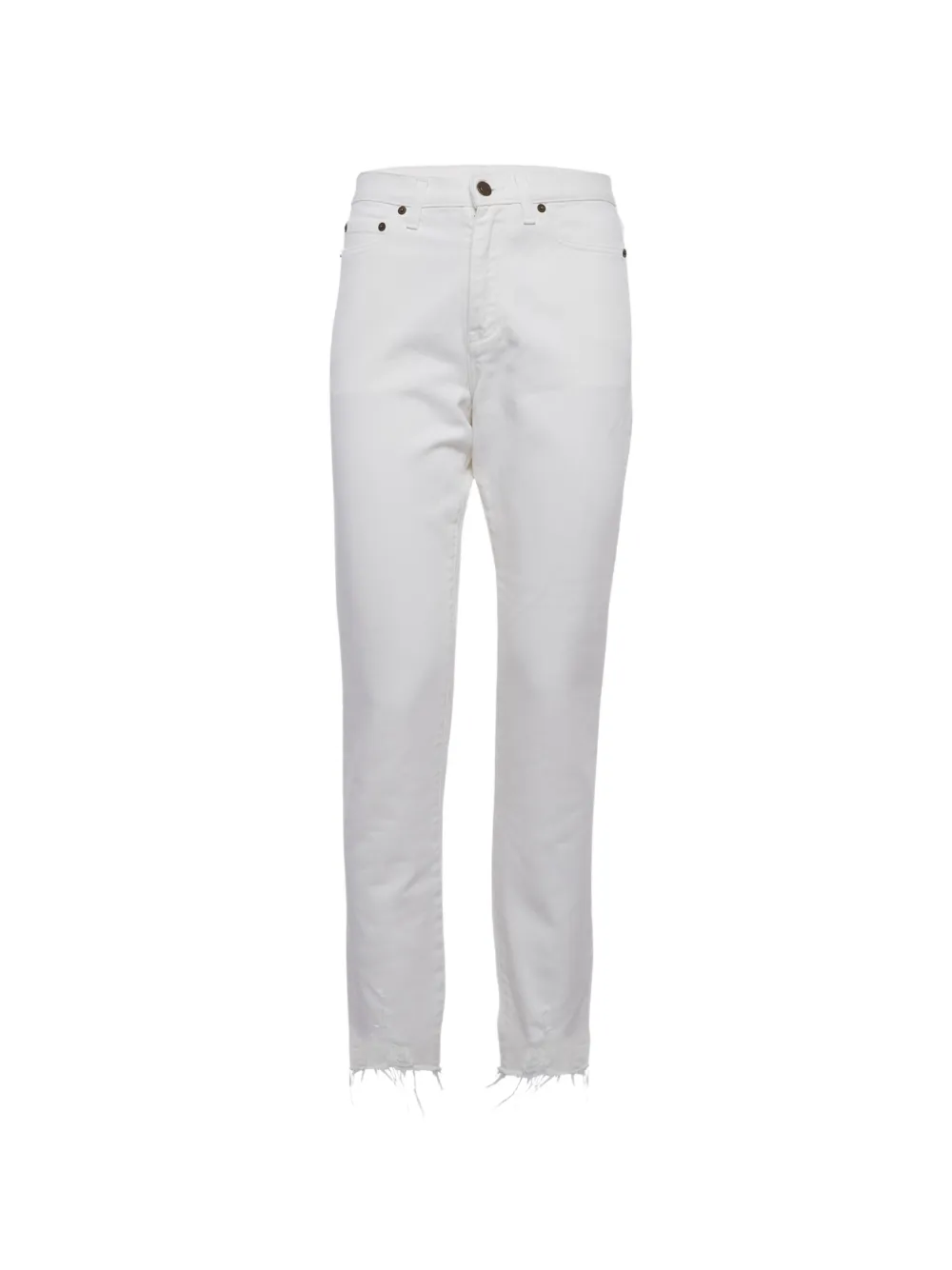 Saint Laurent Pre-Owned mid-rise slim-fit jeans - Bianco