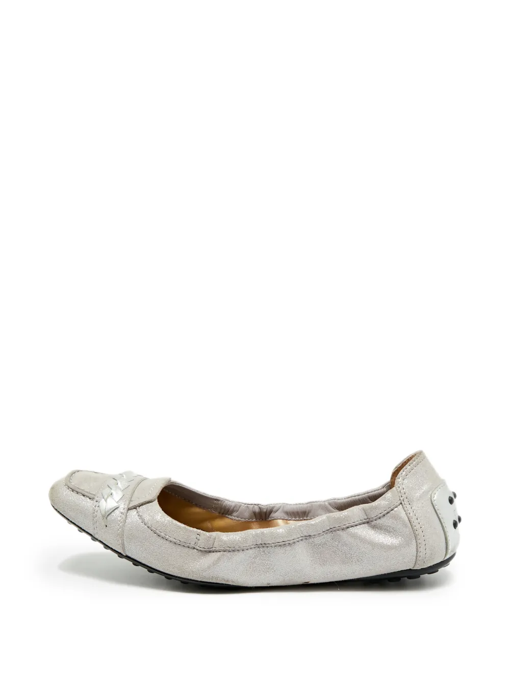 Tod's Vintage suede ballet flats - Silber