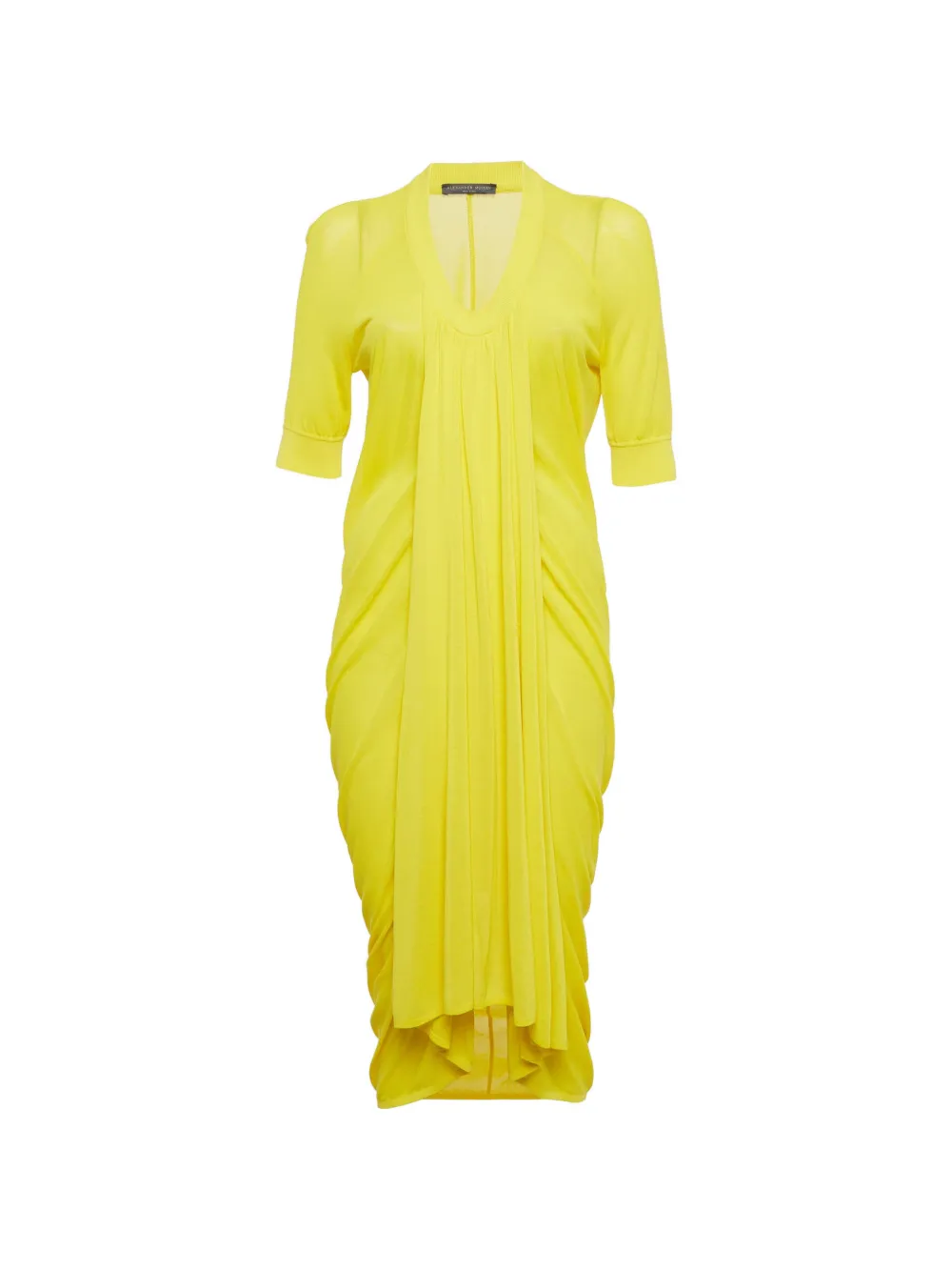Pre-owned Alexander Mcqueen Short-sleeve Playsuit In Yellow