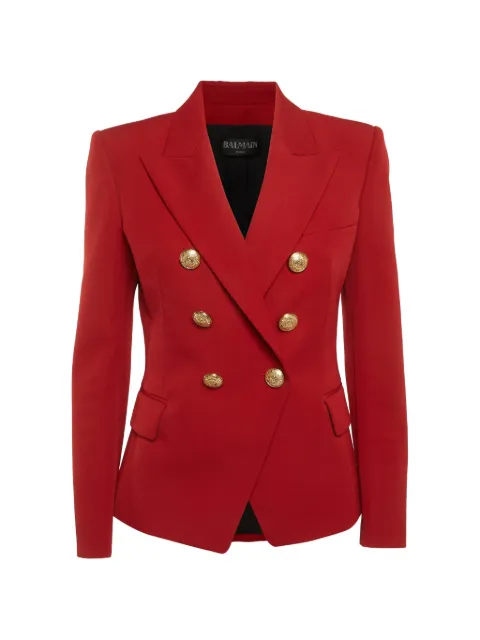 Balmain Pre-Owned blazer de lana con doble botonadura