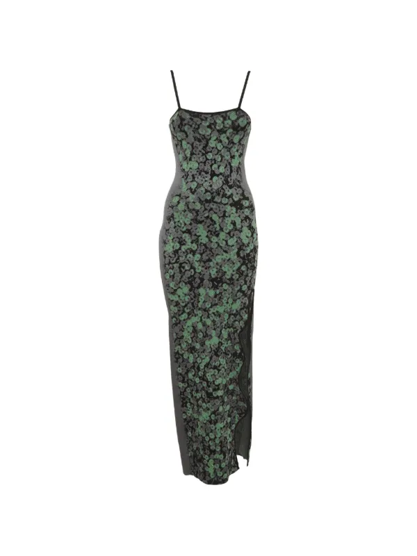 ph5 dress sequin PH5 Heather sequin-print Maxi Dress | Grey