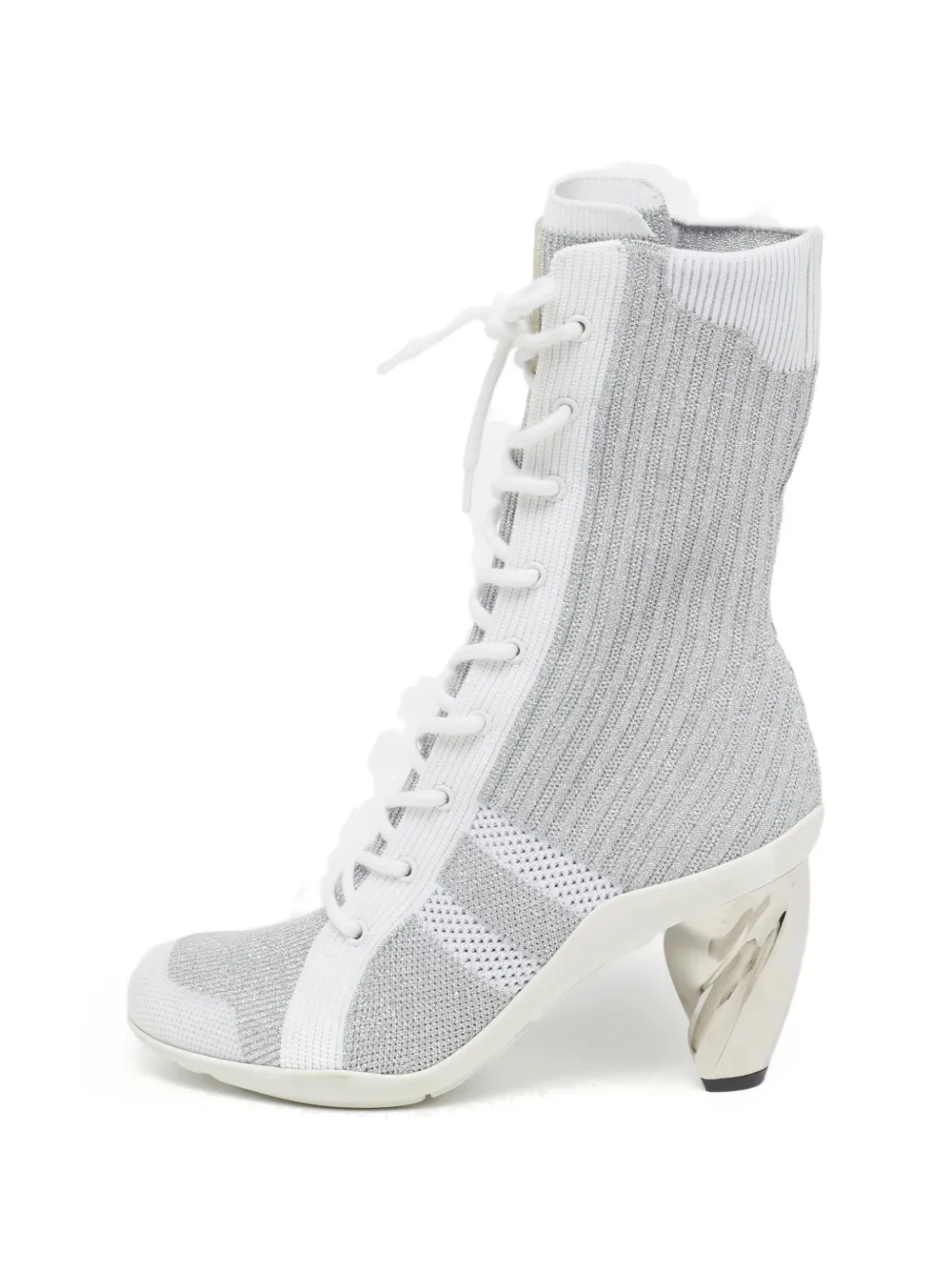 Christian Dior Pre-Owned D-Zenith lace-up ankle boots - Argento