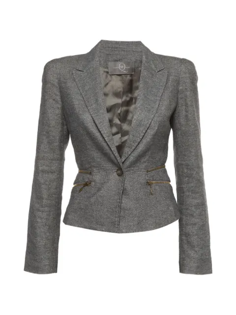 Alexander McQueen Pre-Owned zip-detail cropped blazer