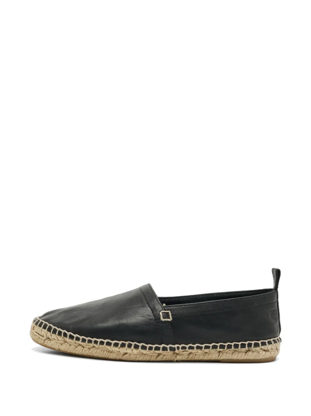 Loewe Pre-Owned leather espadrille flats - Schwarz
