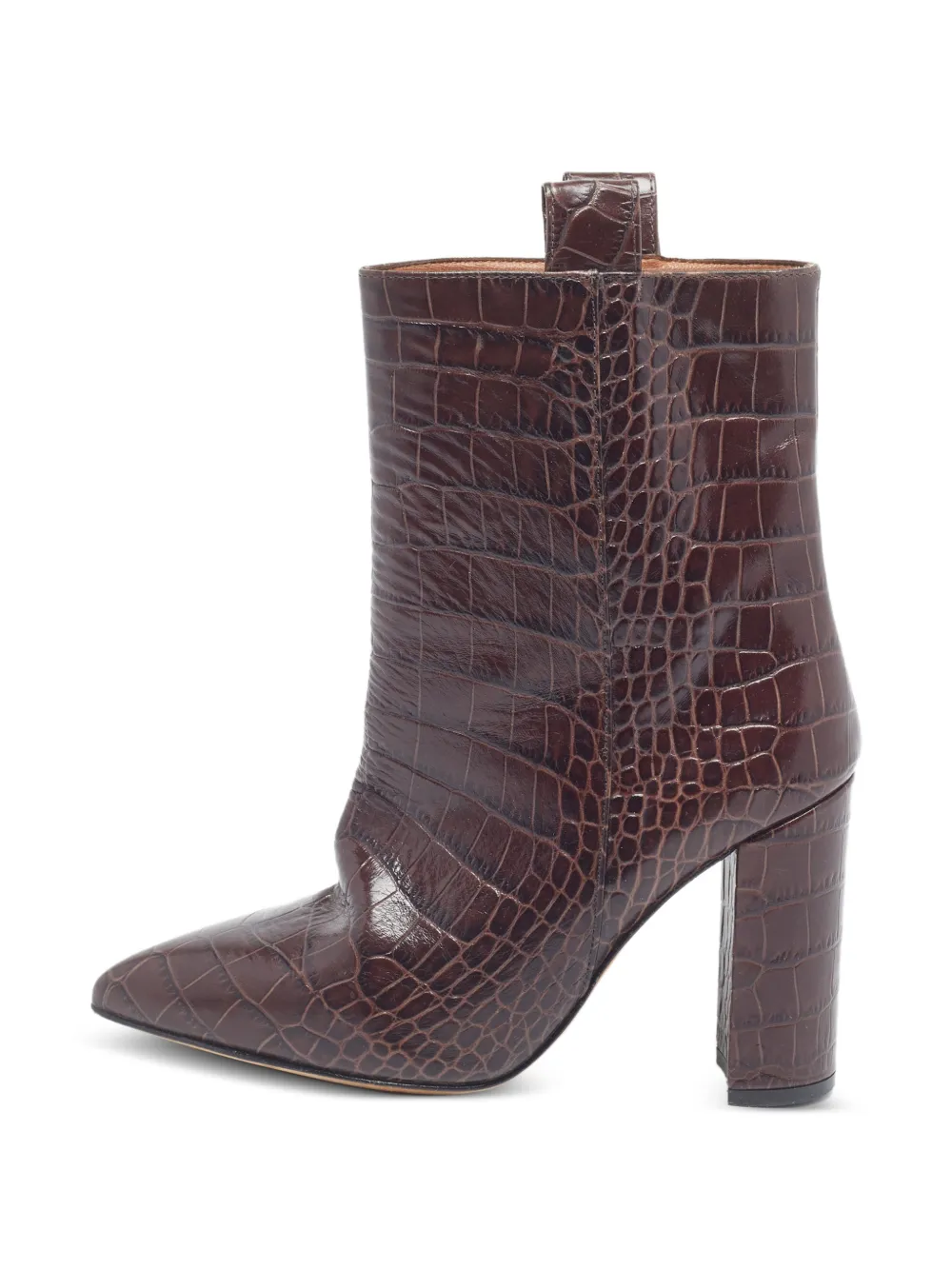 Paris Texas croc-embossed ankle boots - Brown