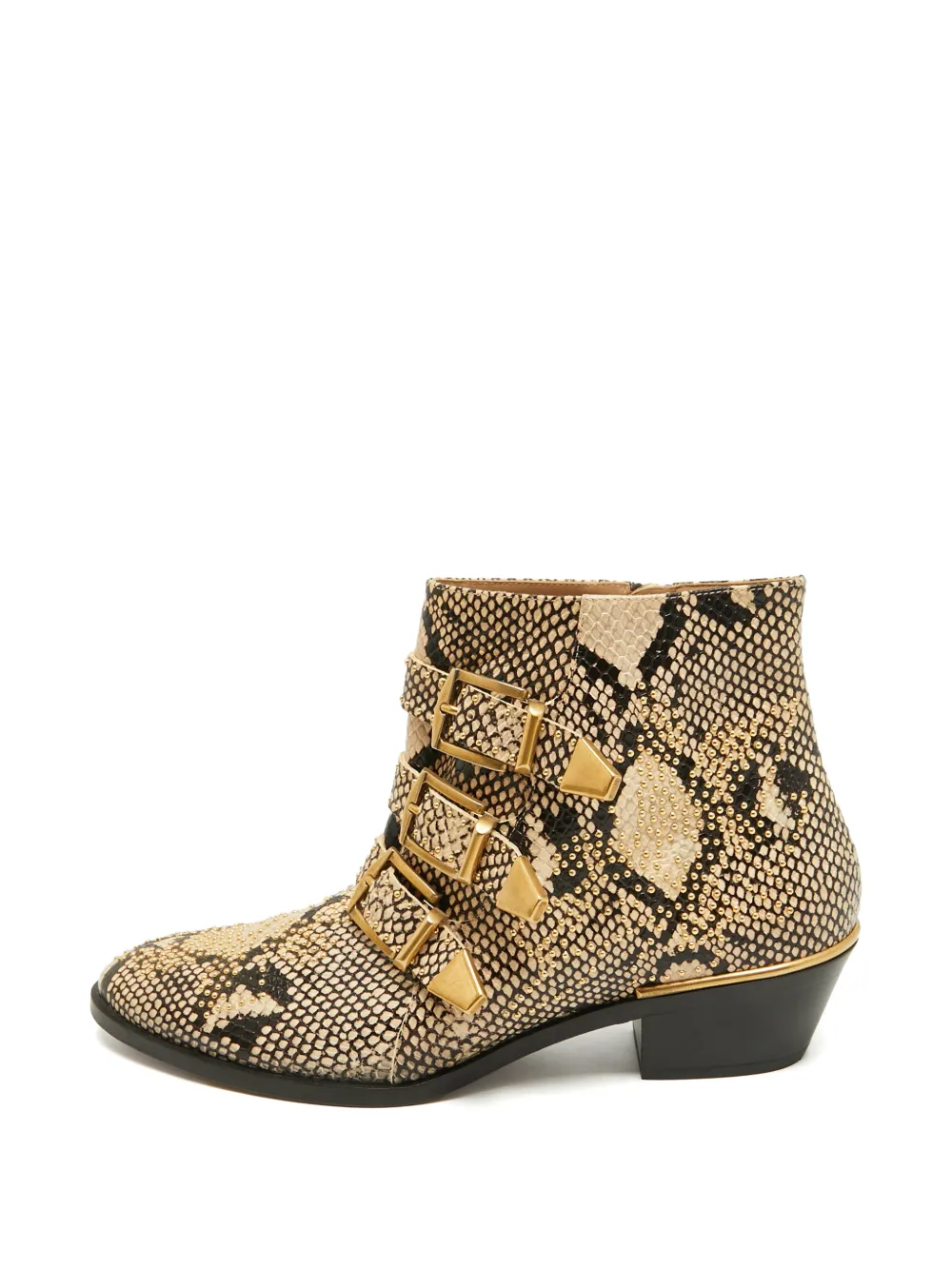 Chloé Pre-Owned Susanna buckle-detail ankle boots - Toni neutri