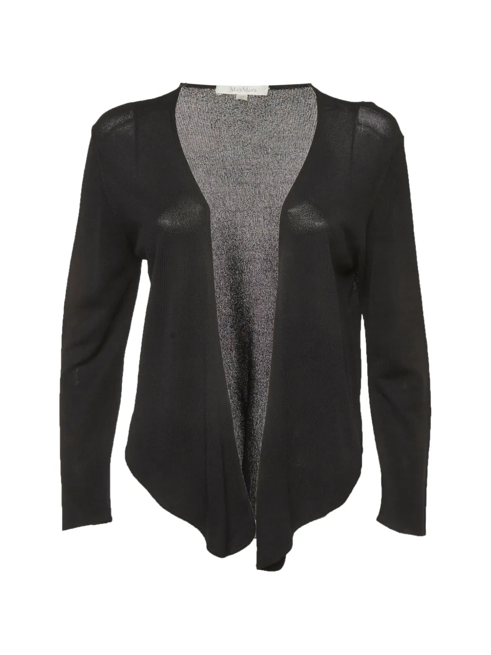 Pre-owned Max Mara Open-front Knit Cardigan In Black