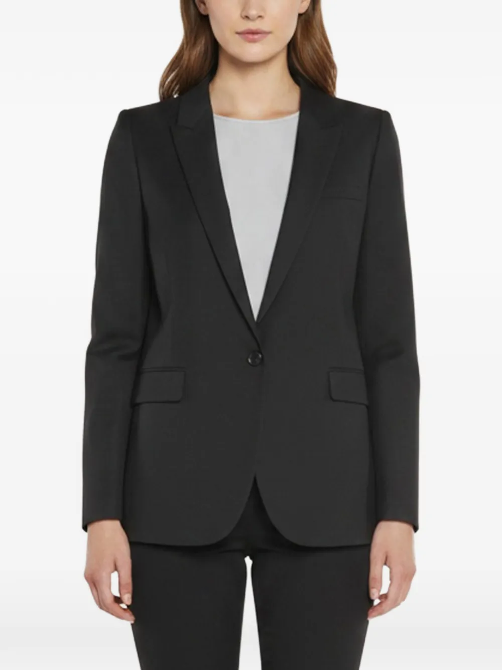 Saint Laurent Pre-Owned Paris single-breasted wool blazer - Nero