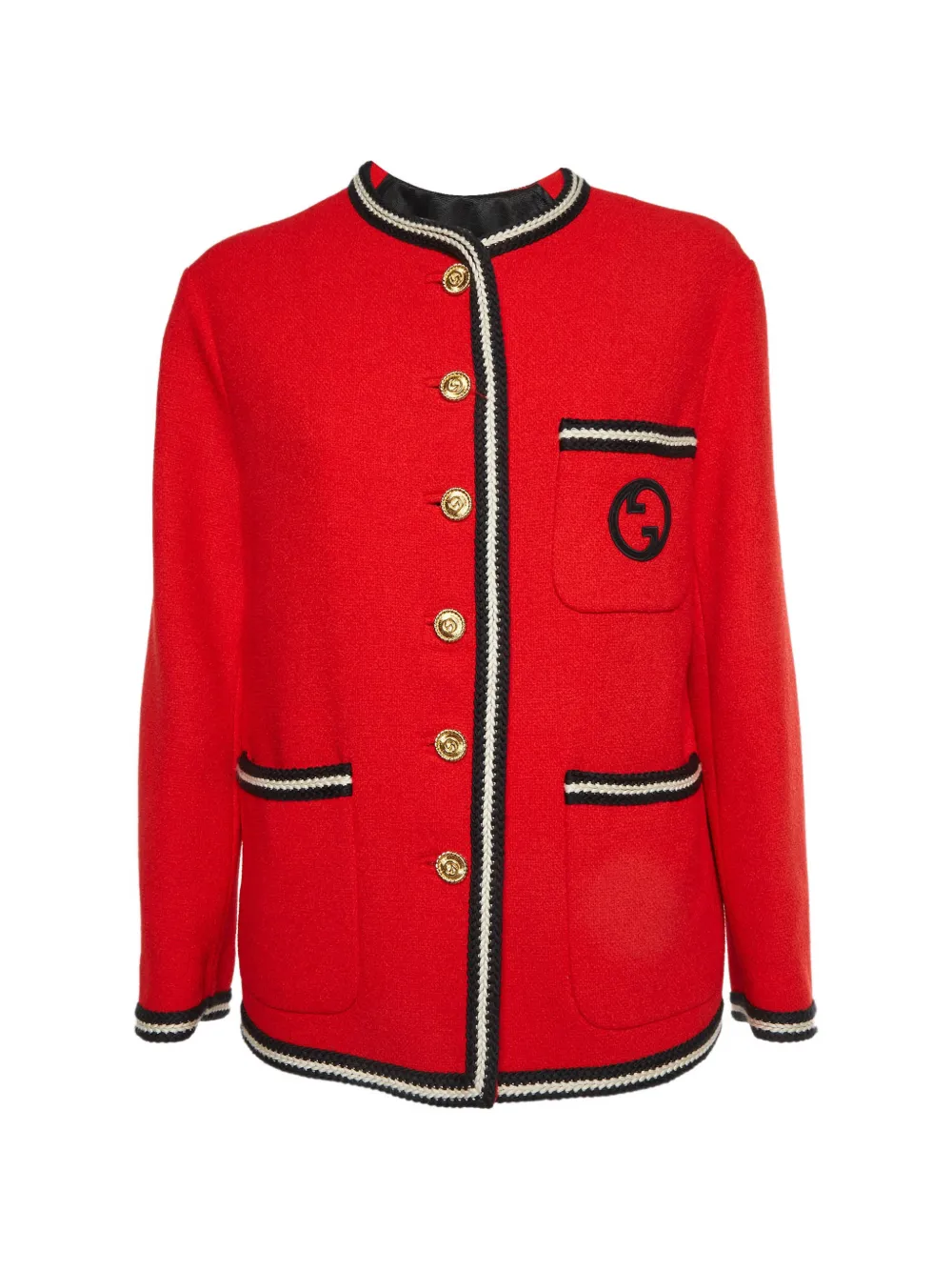 Gucci Pre-Owned braided-trim jacket - Rosso