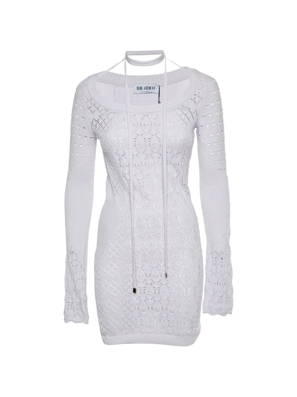 The Attico Taylor knit mini dress - Bianco