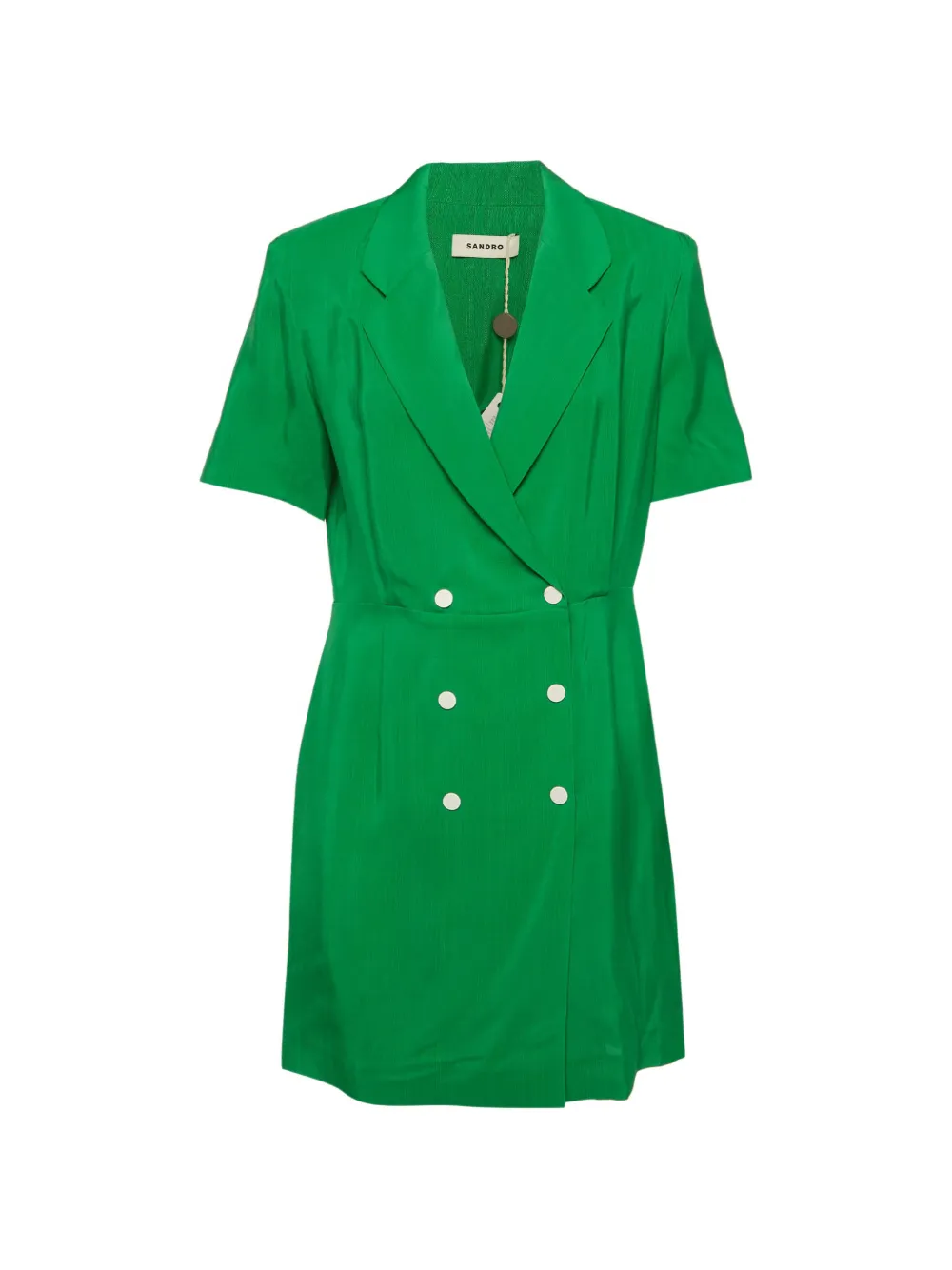 SANDRO double-breasted mini dress - Verde