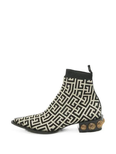 Balmain Pre-Owned Skye monogram ankle boots
