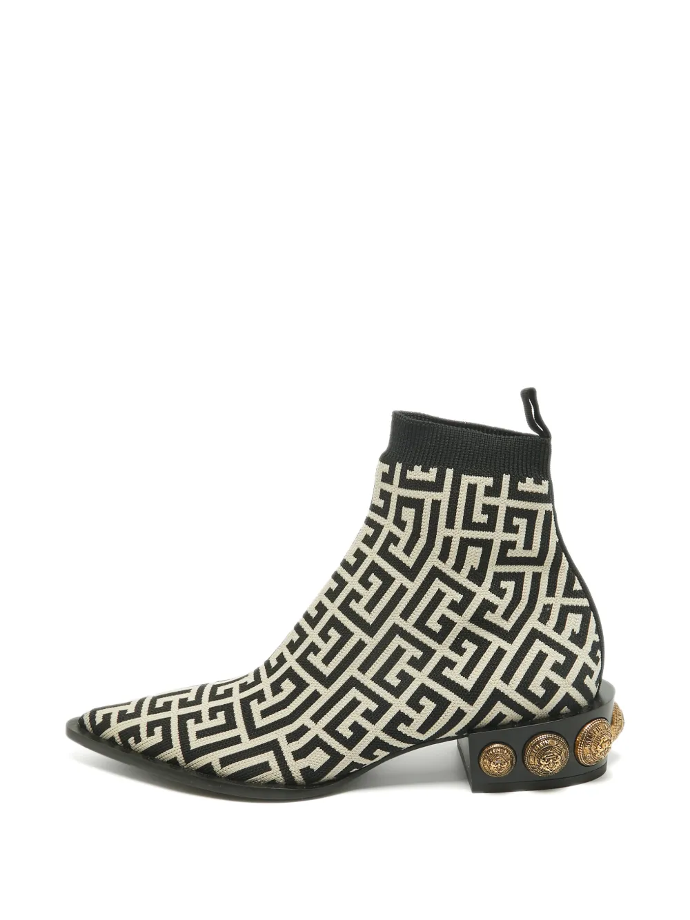 Balmain Pre-Owned Skye monogram ankle boots - Schwarz