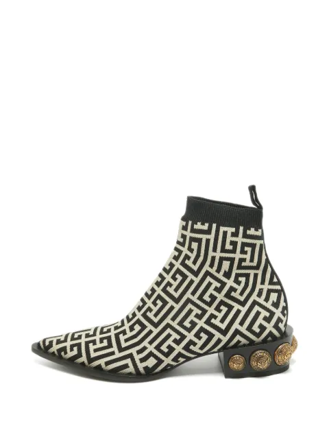 Balmain Pre-Owned Skye monogram ankle boots