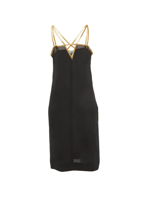 Prada Pre-Owned vestido corto con ribete texturizado
