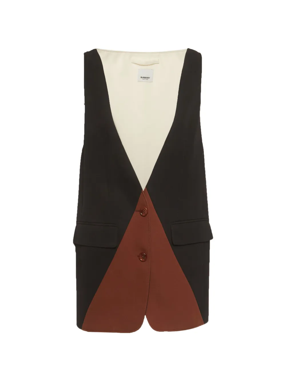 Pre-owned Burberry Colorblock Sleeveless Vest In Black