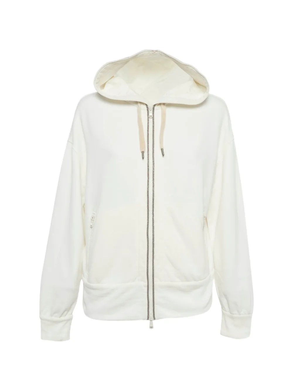 Brunello Cucinelli Monili zip-front hoodie - Toni neutri