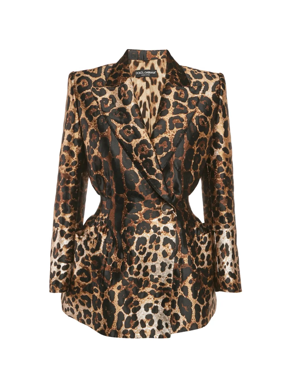 Dolce & Gabbana Pre-Owned leopard-print structured blazer - Nero