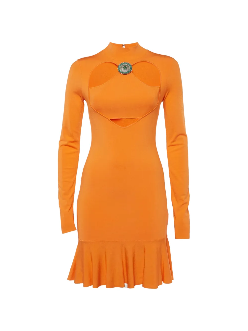 Roberto Cavalli Vintage cut-out ruffled dress - Arancione