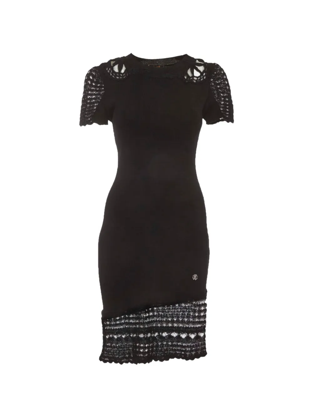 Roberto Cavalli Vintage short-sleeves mini dress - Nero