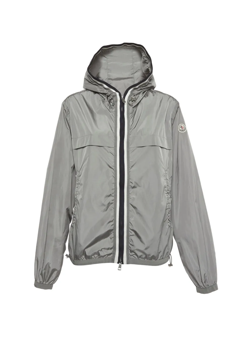 MONCLER ナイロンジャケット フードロゴ グレー Moncler Vintage zip-up Hooded Jacket | Grey | FARFETCH JO