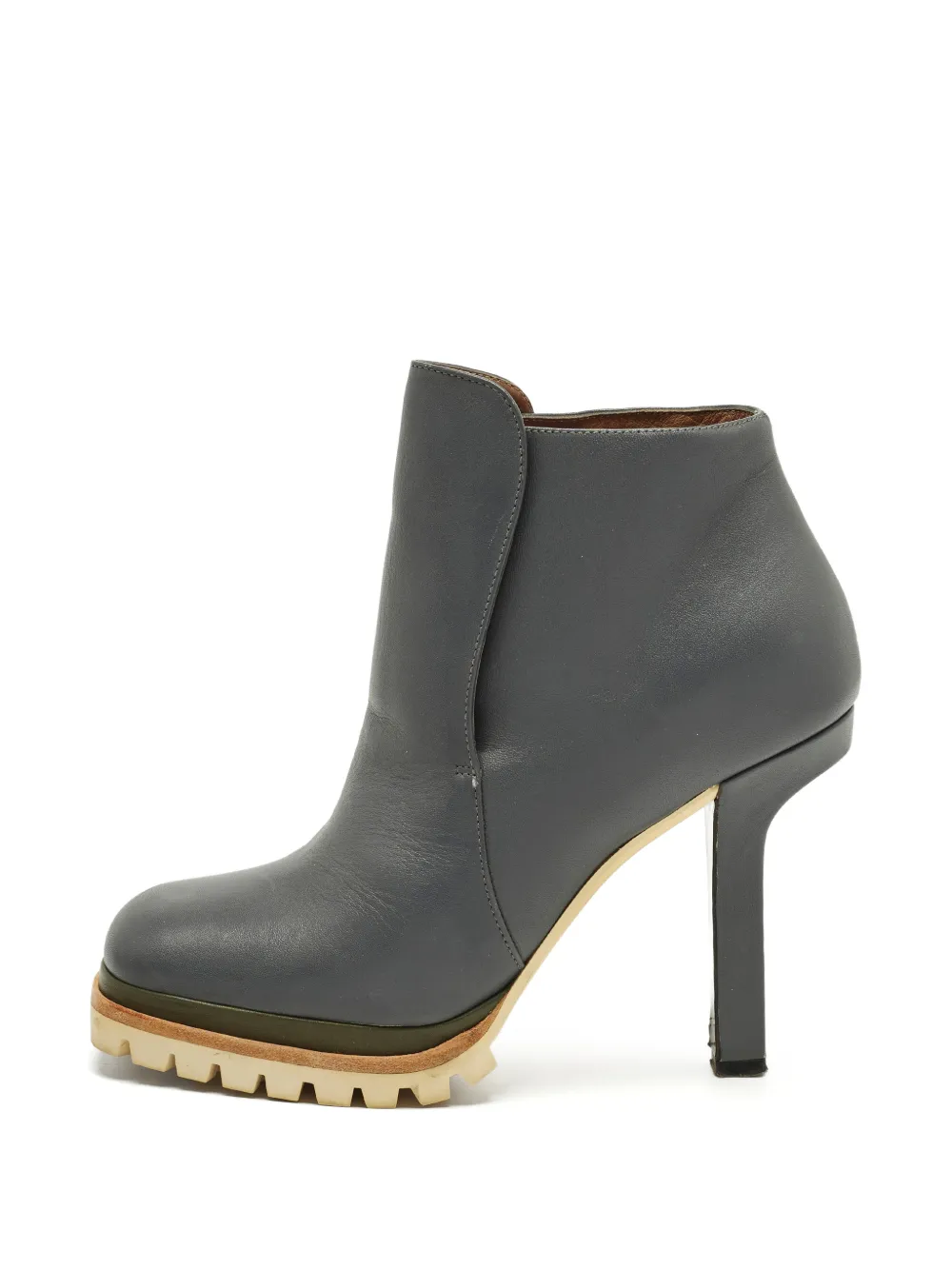 Marni Pre-Owned tread-sole ankle boots - Grigio