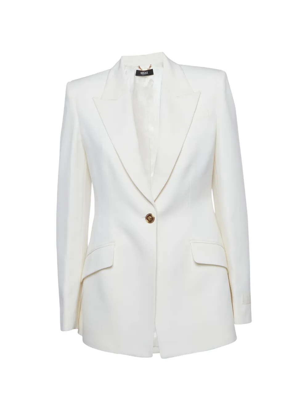 Versace Pre-Owned peak-lapel gabardine blazer - Toni neutri