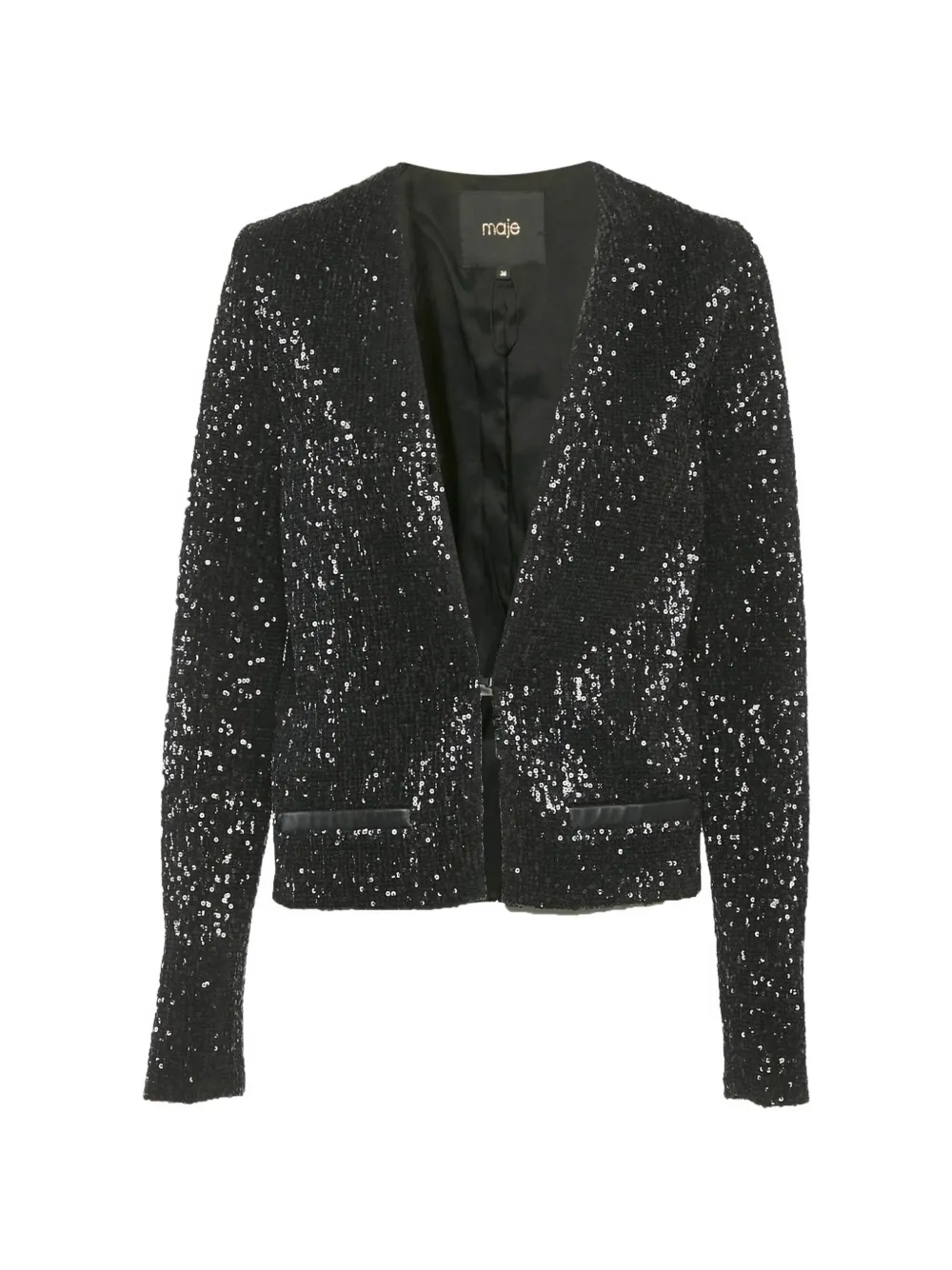 Maje sequin cropped jacket - Nero