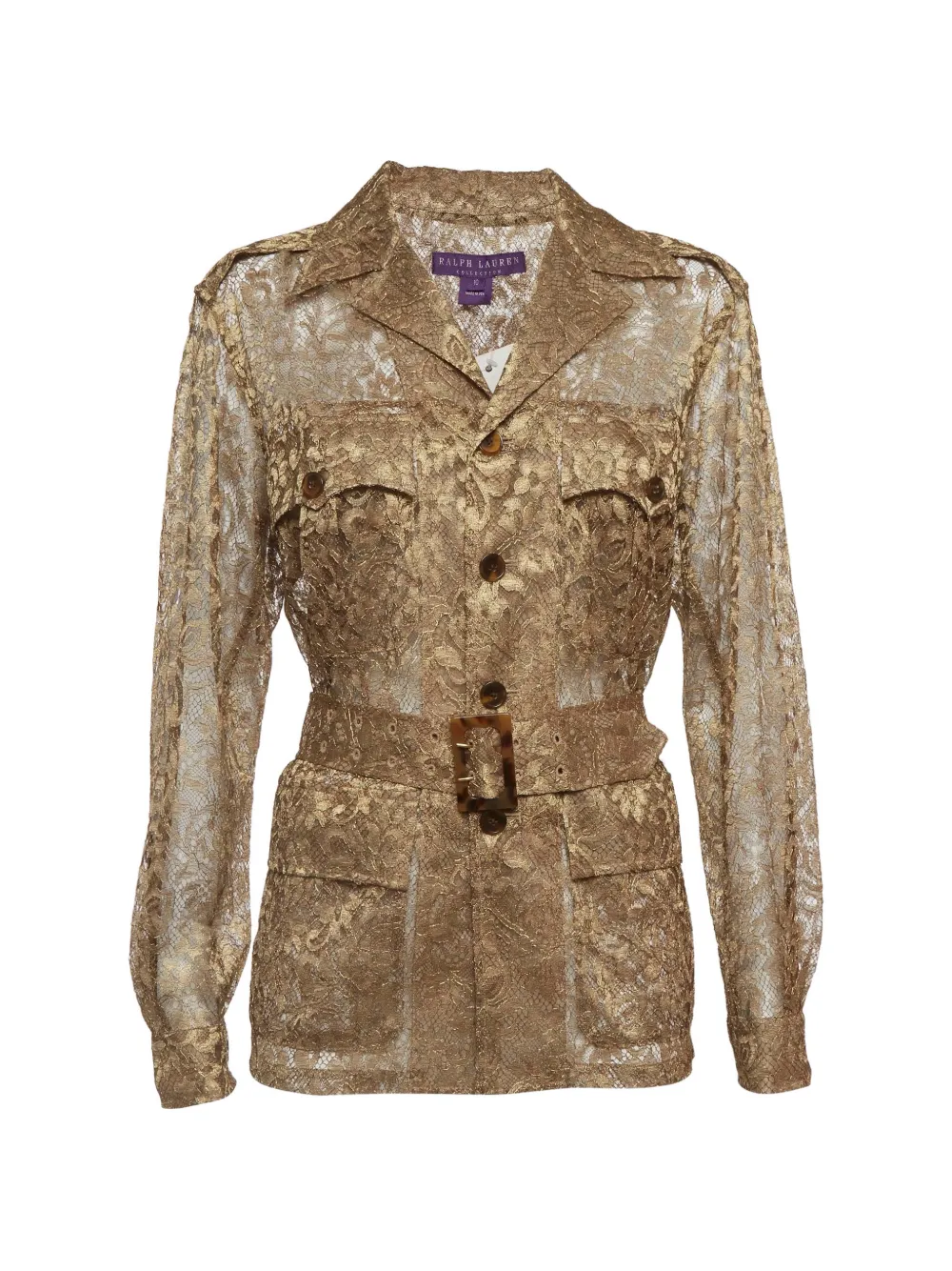 Polo Ralph Lauren Vintage Belted lace jacket - Gold