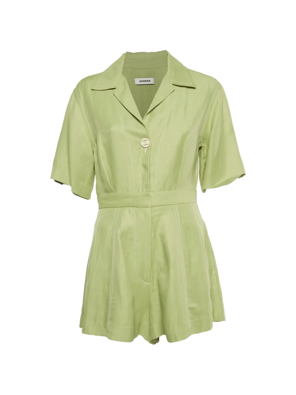 SANDRO short-sleeve playsuit - Verde