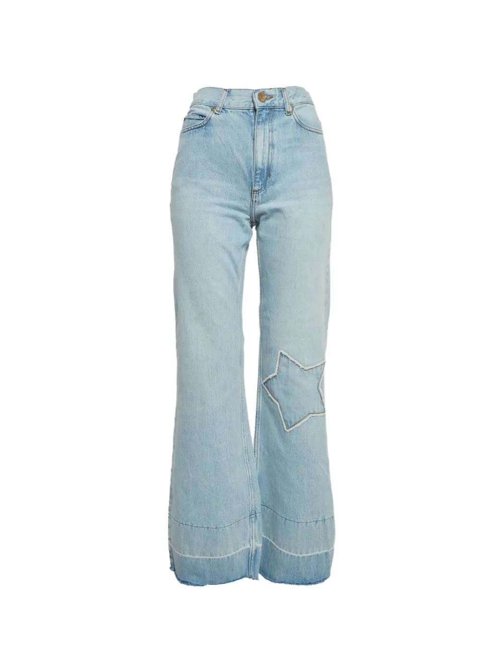 SANDRO Stradivarius star-patch jeans - Blu