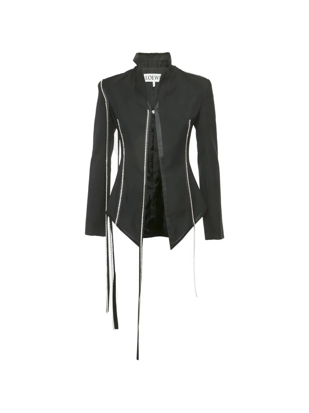Loewe Pre-Owned crystal-embellished gabardine blazer - Nero