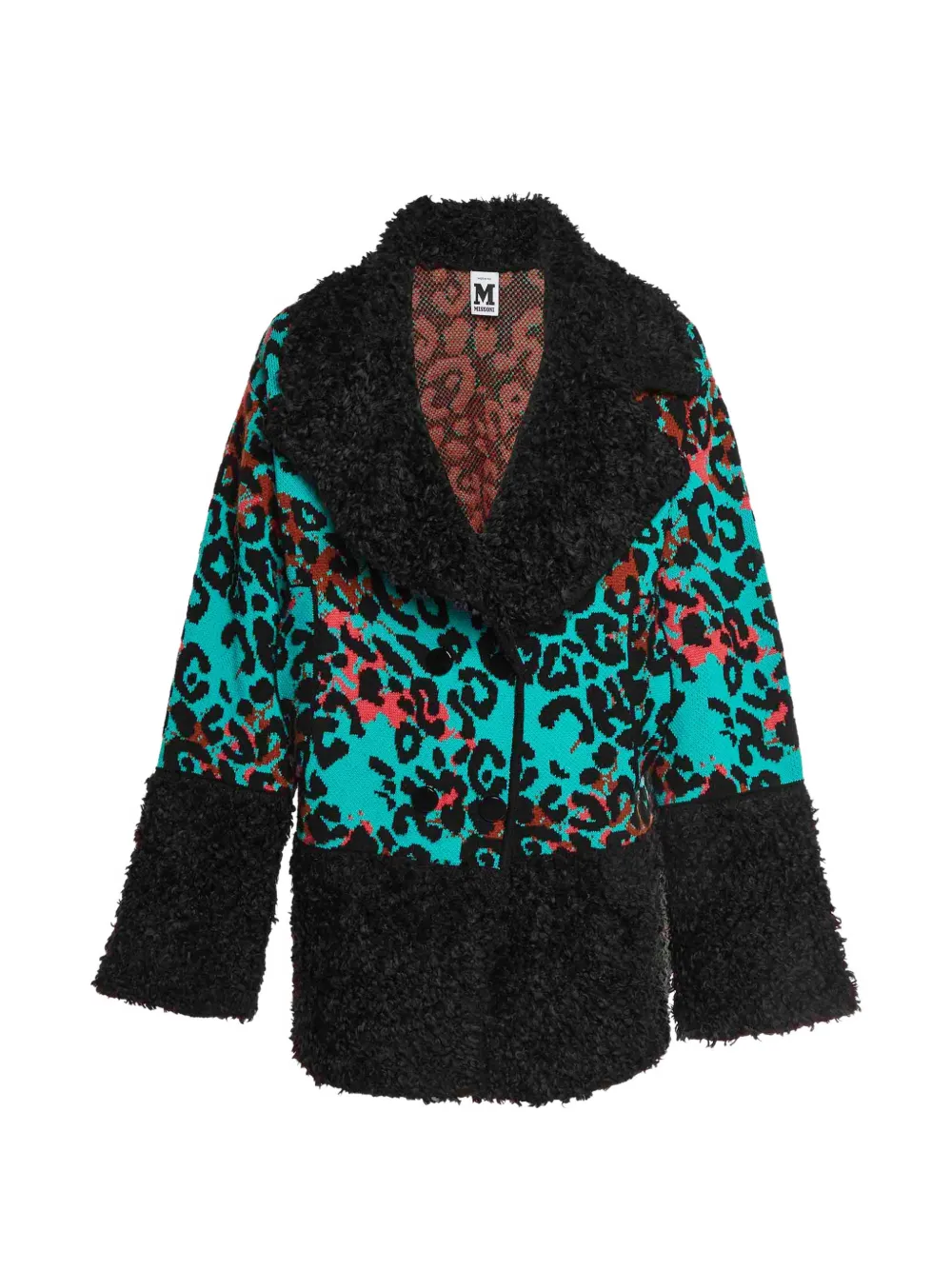 Missoni Pre-Owned leopard-pattern jacquard-knit coat - Nero