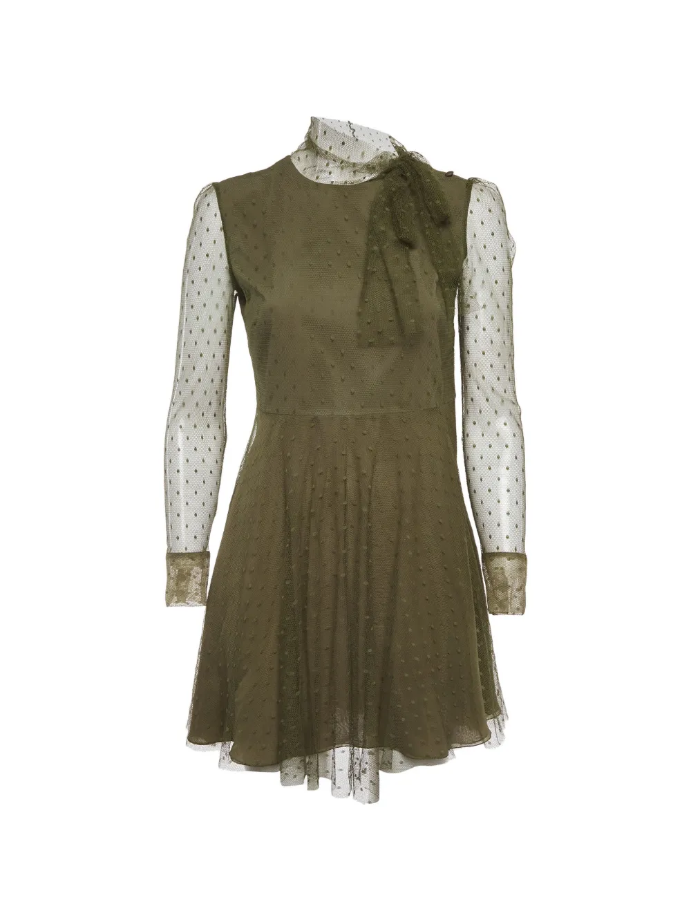 Red Valentino Vintage dot-tulle mini dress - Verde