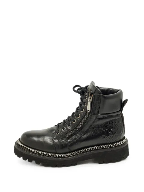Balmain Pre-Owned 체인 링크 콤배트 부츠