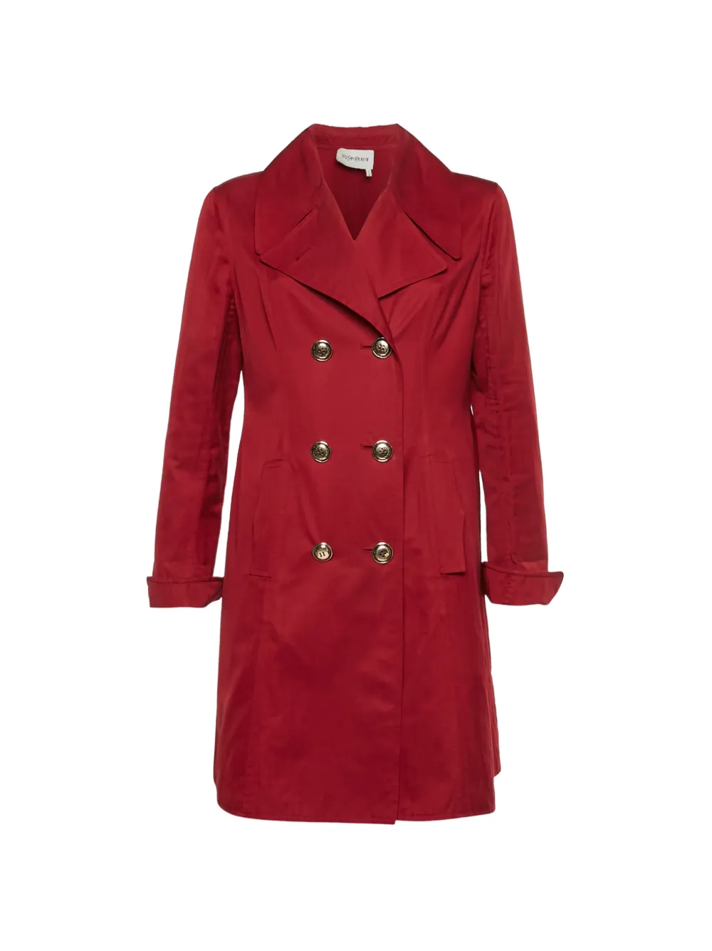 Saint Laurent Pre-Owned double-breasted trench coat - Rosso