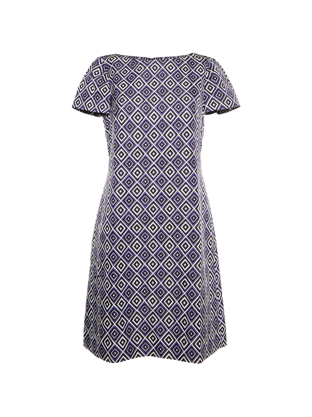 Prada Pre-Owned diamond tile-print shift mini dress - Viola