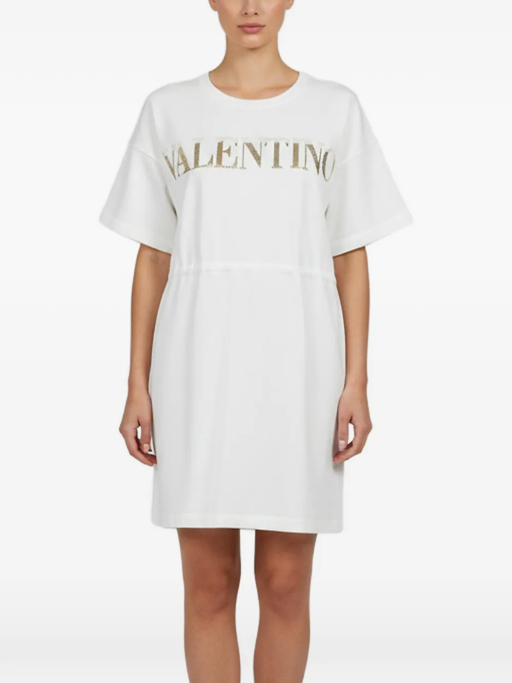 Valentino Garavani Pre-Owned logo-print mini dress - Weiß