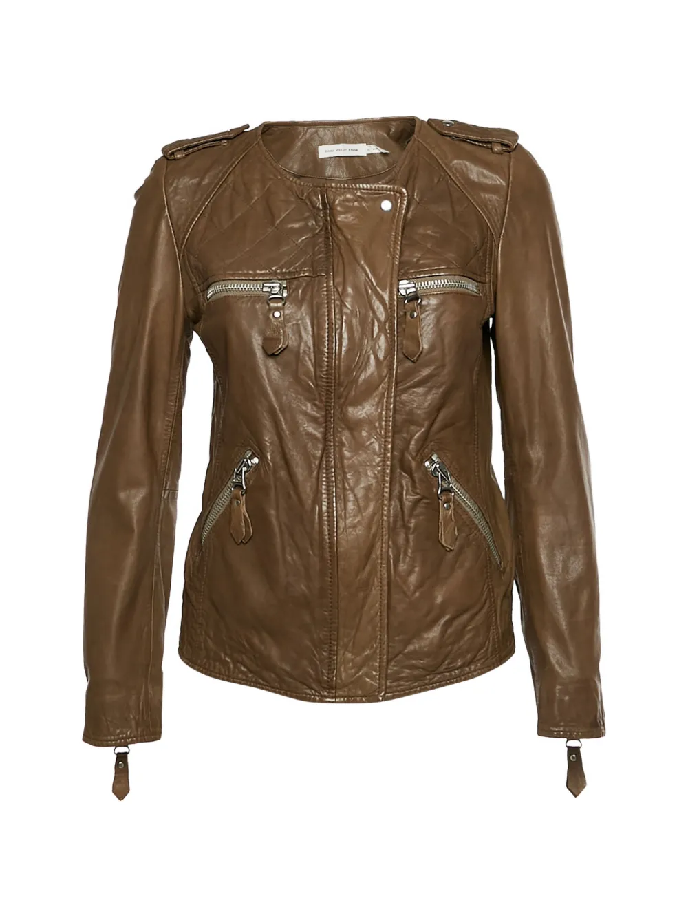 MARANT ÉTOILE leather jacket - Marrone