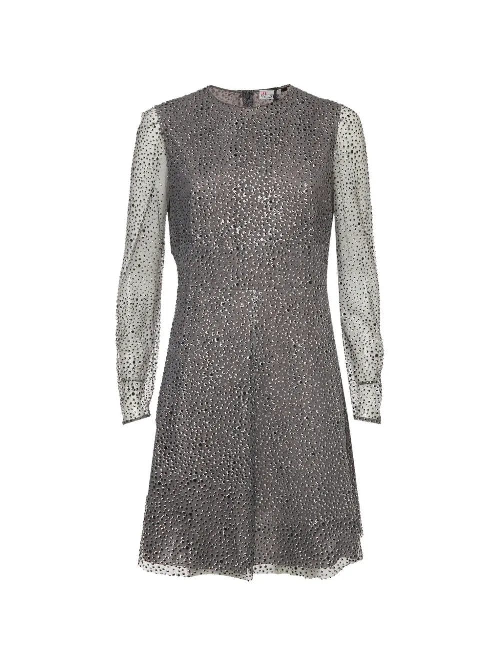 Red Valentino Vintage dot-pattern tulle mini dress - Grigio