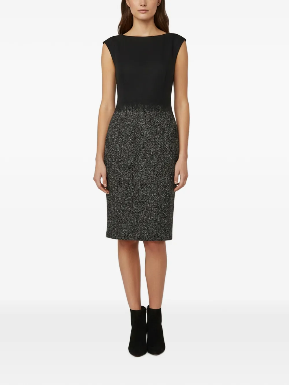 Escada Pre-Owned sleeveless bouclé midi dress - Grigio