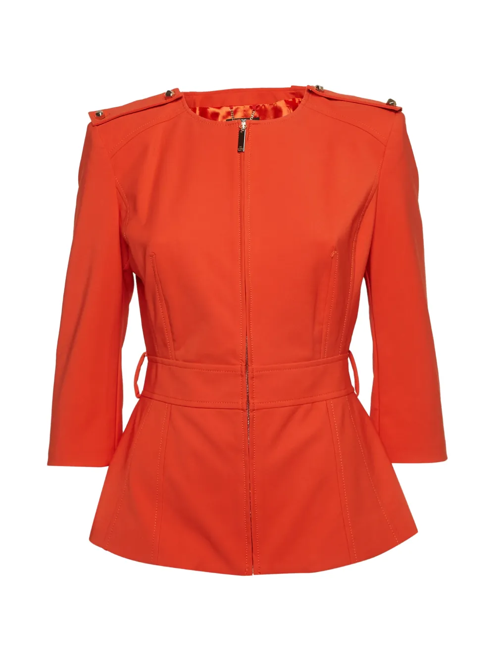 Elisabetta Franchi zip-up cropped jacket - Arancione