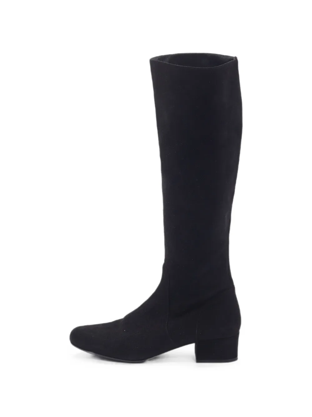 Saint Laurent Pre-Owned knee-high suede boots - Schwarz
