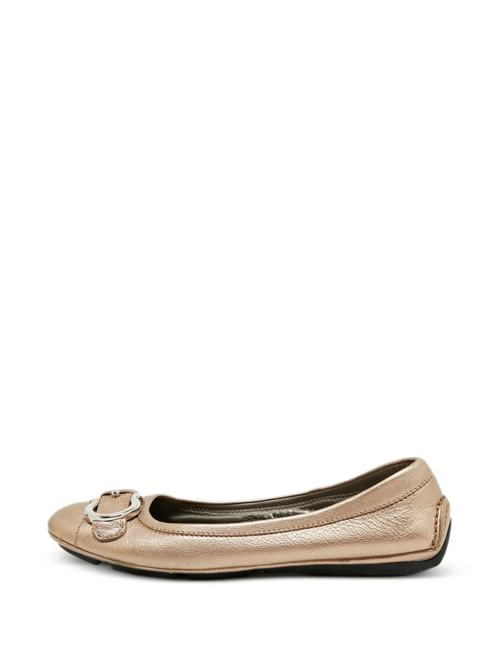 Ferragamo Pre-Owned Gancini buckle ballet flats - Oro