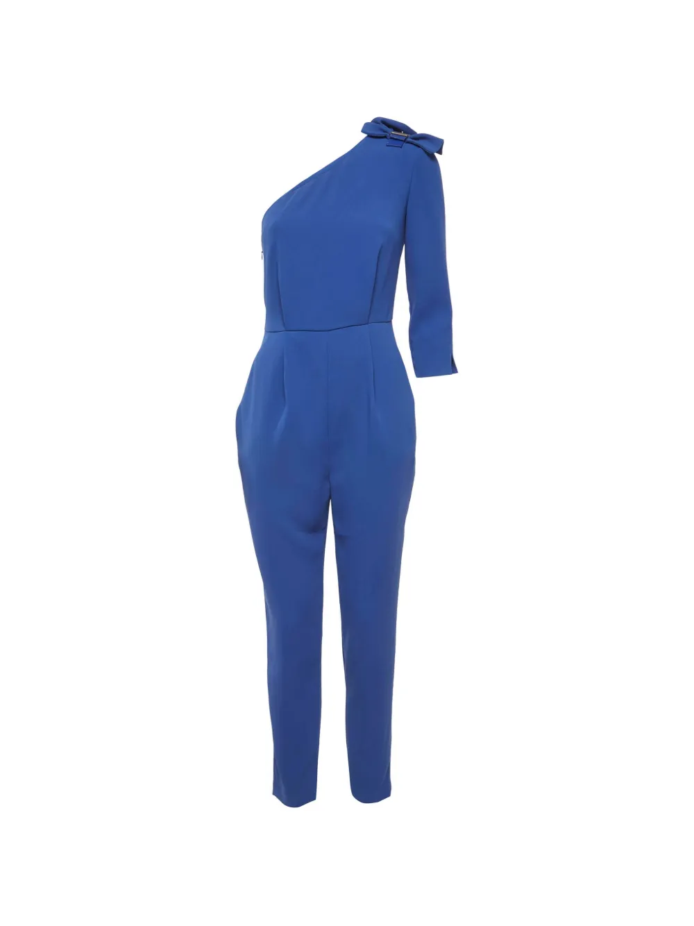 Pre-owned Elisabetta Franchi One-shoulder Jumpsuit In Blue