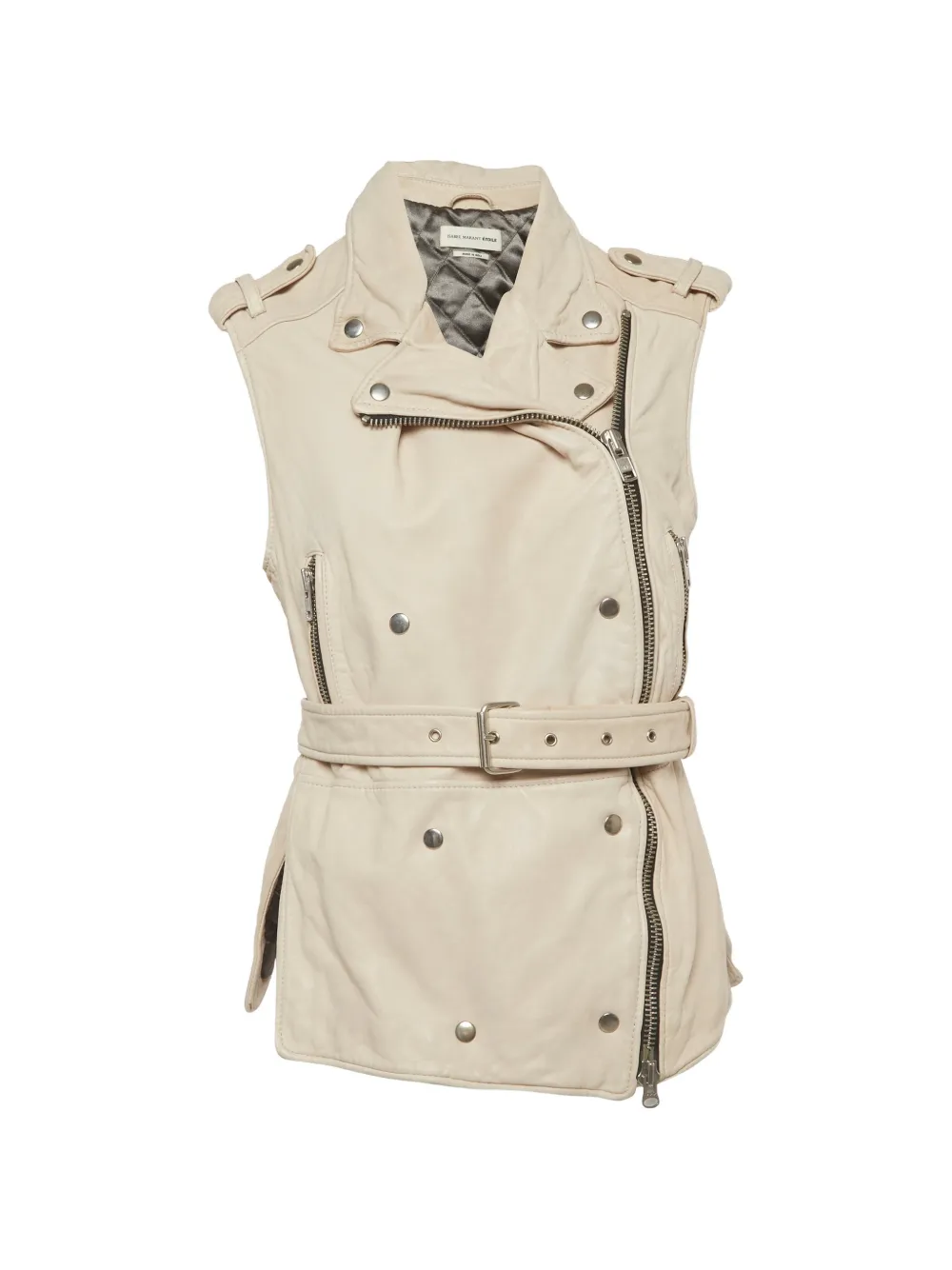 MARANT ÉTOILE double-breasted belted jacket - Toni neutri
